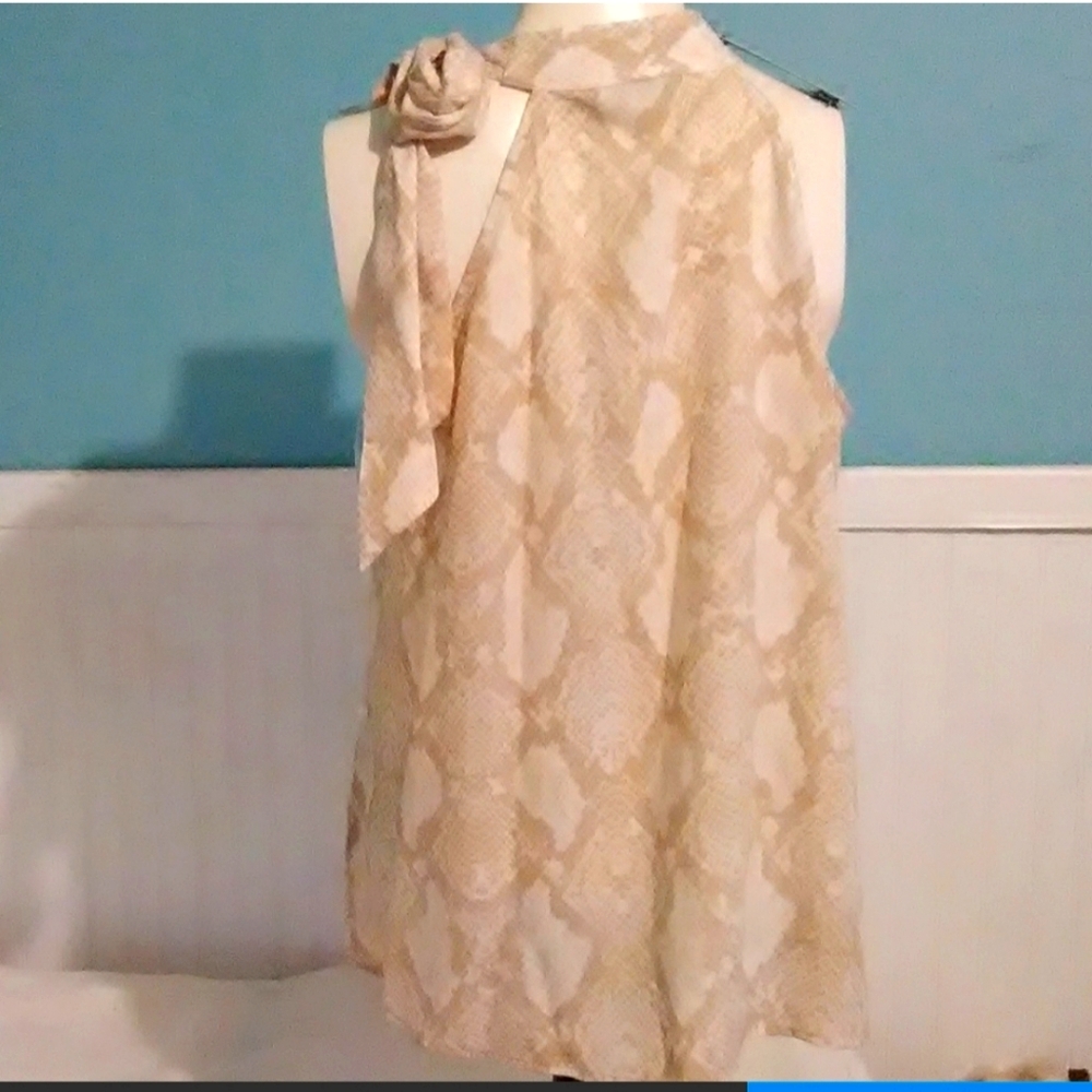 Worthington python blouse
